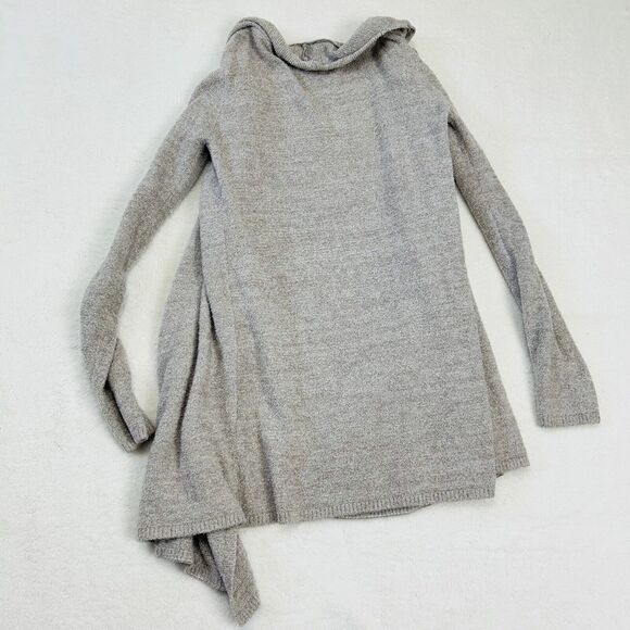 BAREFOOT DREAMS Waterfall Cardigan  S/M Bamboo Chic Lite Open Front Knit Gray - Picture 13 of 16